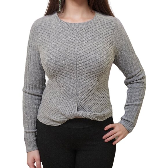 Hollister Women’s Ribbed Knit Sweater – Gray – Size XS (Extra Small) - Picture 5 of 11